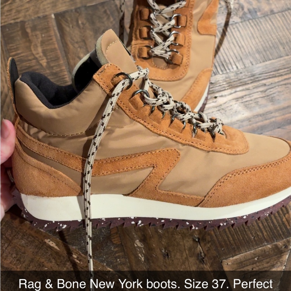 Rag & Bone Women Brown and Tan high rise sneakers